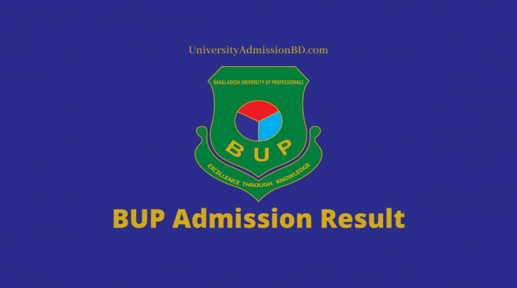 BUP Admission Result