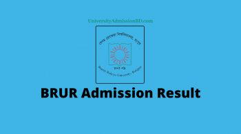 BRUR Admission Result