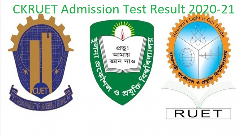 CUET, KUET & RUET Combined Admission Test Result 2021