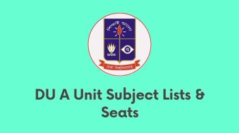 DU A Unit Subject Lists & Seats