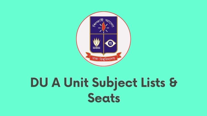 DU A Unit Subject Lists & Seats