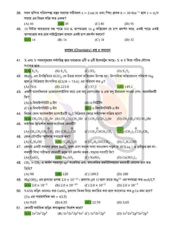 GST Integrated Admission Test Question Solution 2021 36