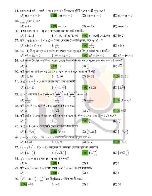 GST Integrated Admission Test Question Solution 2021 38