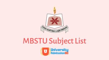 MBSTU Subject List