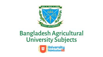 Bangladesh Agricultural University Subject List