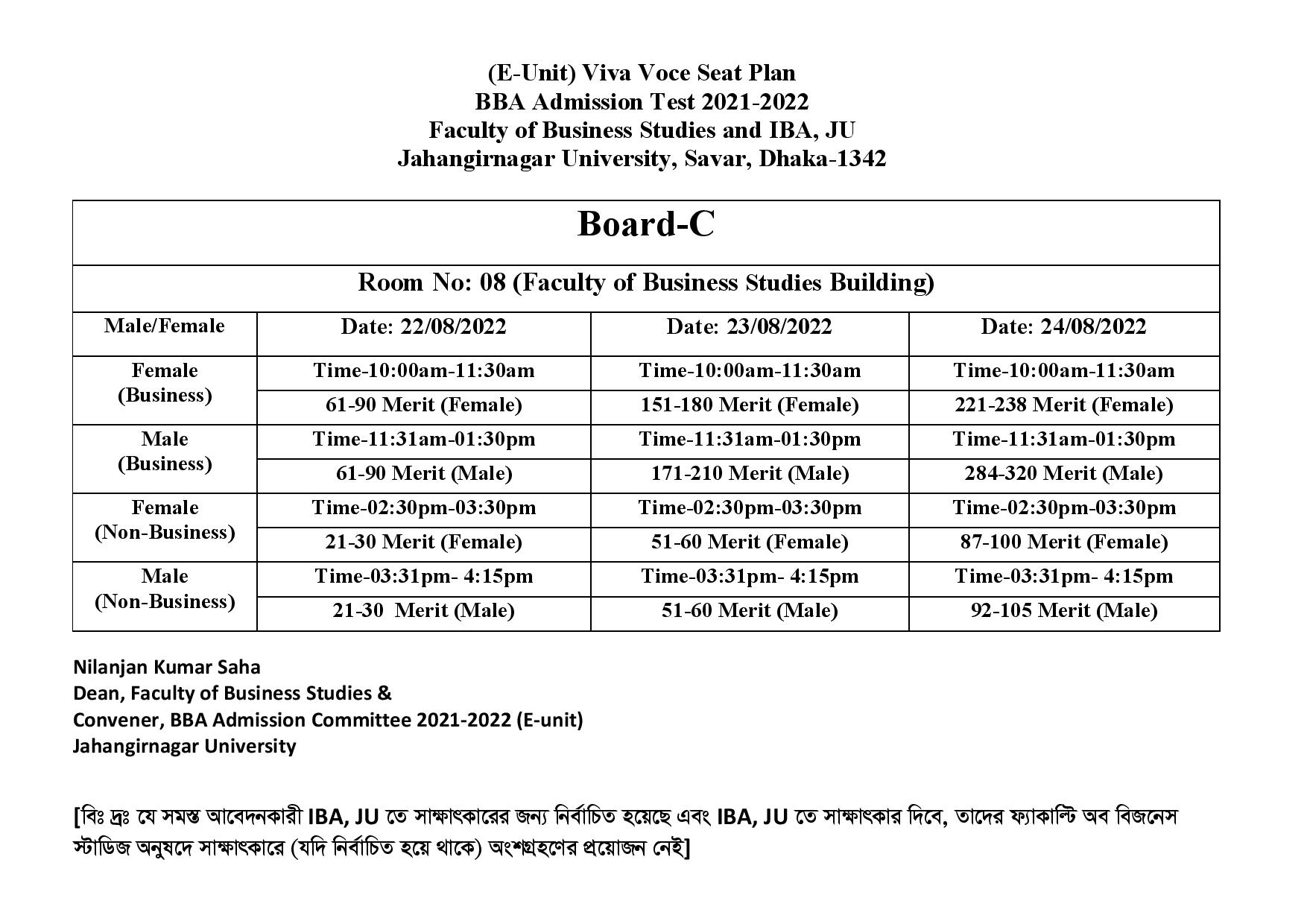 JU Admission Result 2022 | Jahangirnagar University Admission Result 35