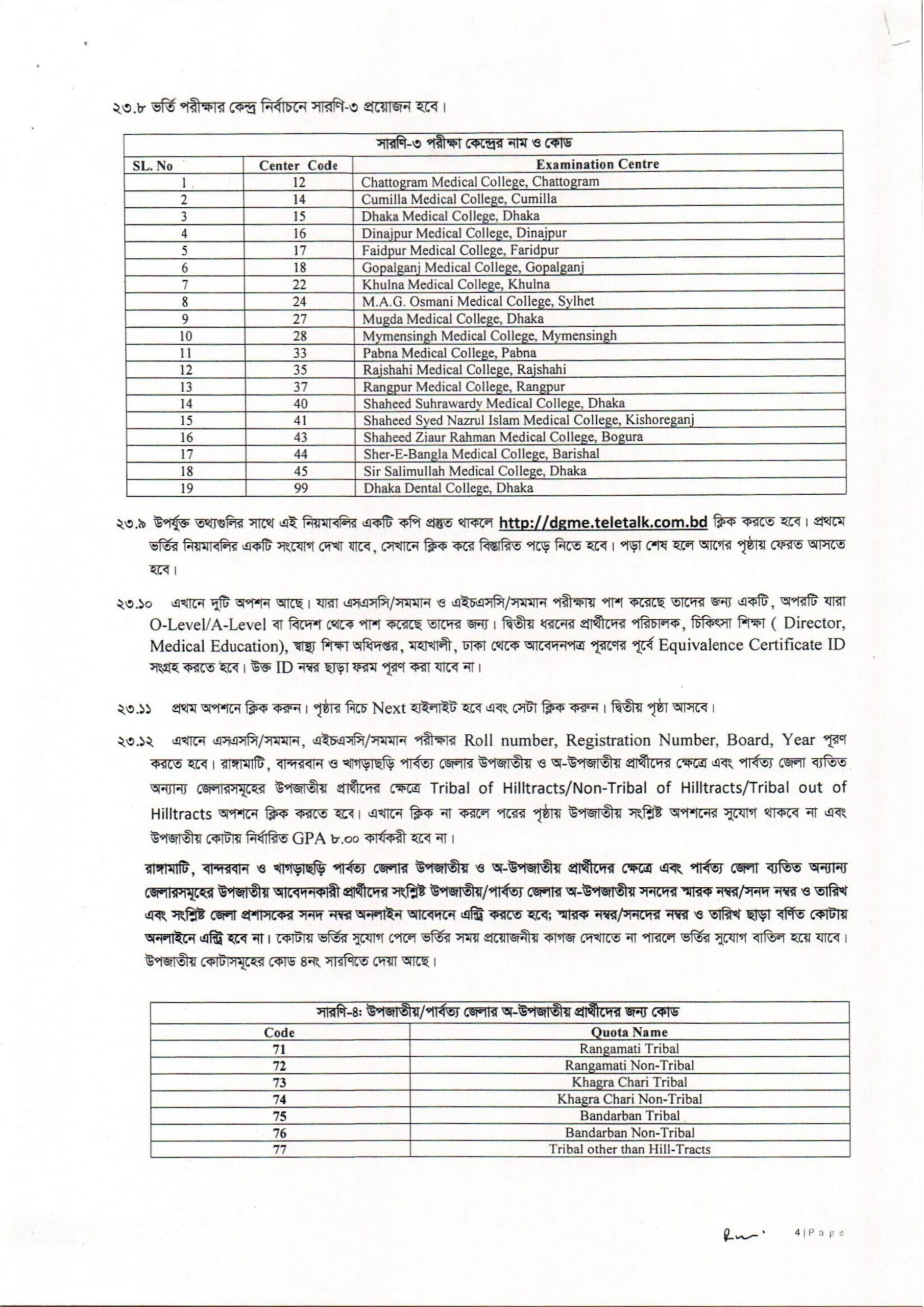 Medical Admission Circular 2024-25: MBBS Admission Circular 2025 26